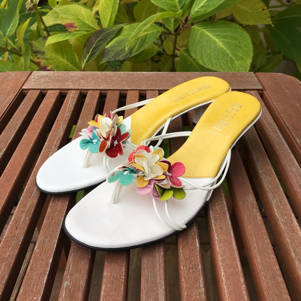 Massimo Italy Floral Sandals 7M